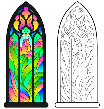 Kirchenfenster Vektorgrafiken Cliparts Und Illustrationen Kaufen