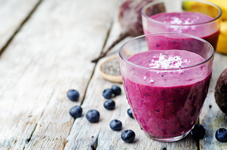 banana: blueberry củ cải chuối dừa smoothies Chia hạt giống