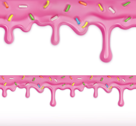 ice cream: Doughnut men, vector liền mạch, trên nền trắng