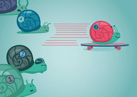 Snail race illustration