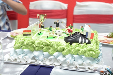 サッカー誕生日ケーキ の写真素材 画像素材 Image