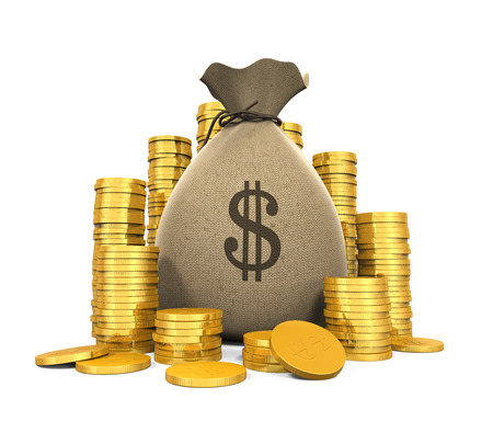 Bag of gold coins: Coins tiền trong túi