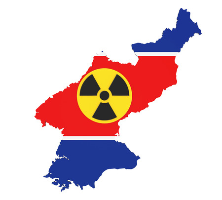 北朝鮮核記号と地図 の写真素材 画像素材 Image