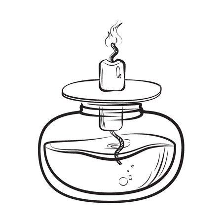 Bosquejo Del Quemador De La Lámpara Del Alcohol Ilustraciones Vectoriales, Clip Art Vectorizado Libre De Derechos. Image 82945763.