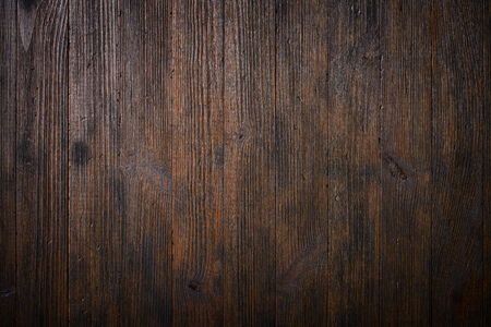 Dark old wooden table texture background top view - 74955615