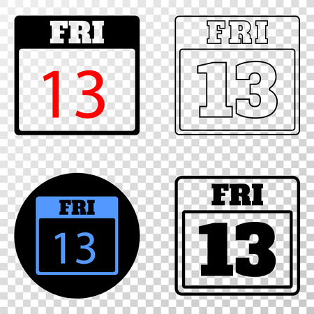 Geographic composition of dotted 13 friday calendar page and grunge stamp. mosaic vector 13 friday calendar page formed with square dots and gradient from blue to red color. Vector Illustration