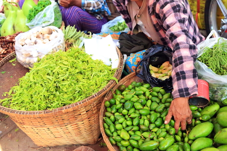 Mani sithu market in bagan, myanmar, burma Stock Photo