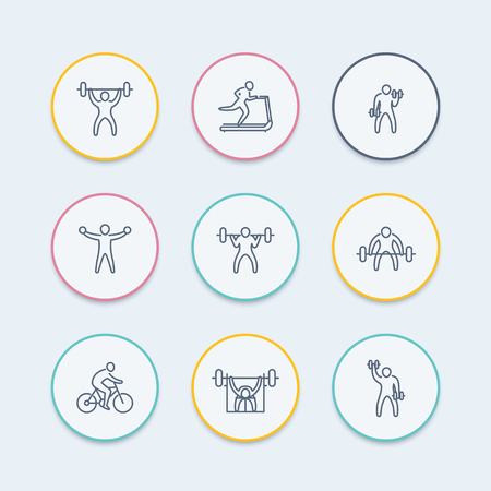 適性の練習 トレーニング 細い線のアイコン ラウンド トレーニング ジム アイコン ベクトル イラスト のイラスト素材 ベクタ Image 適性の練習 トレーニング 細い線のアイコン ラウンド トレーニング ジム アイコン ベクトル イラスト のイラスト素材 ベクタ Image