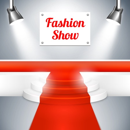 Fashion Show Catwalk With A Red Carpet Illustration Fashion Show Catwalk With A Red Carpet Illustration