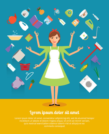 Guerra - Pagina 2 43675802-concetti-di-design-creativo-di-attivit-casalinga-madre-e-ragazza-grembiule-e-cucina-di-sesso-femmini