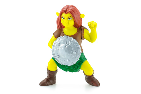 バンコク タイ王国 15 年 3 月 29 日 プリンセスフィオナ戦争スイートはアニメーション映画の後に永遠にシュレックからシールド キャラクター マクドナルド幸せな食事の一部として販売されるプラスチックのおもちゃがあります の写真素材 画像素材 Image