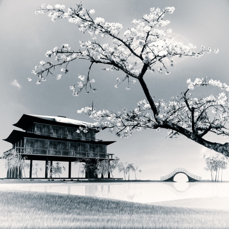 富士山絵画 の写真素材・画像素材. Image 17943930.
