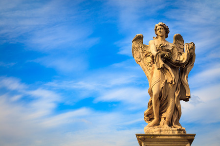 Statue Of Angel With The Cross By Ercole Ferrata, Ponte Sant