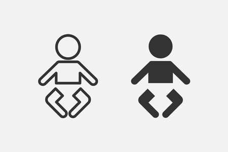 Baby, kid vector icon. child, cute, girl, boy, little, sweet, love, young, infant, newborn, care flat isolated symbol