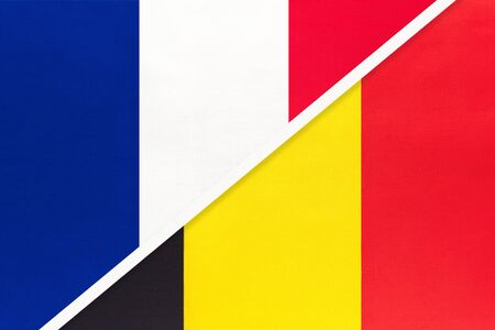 Drapeaux France et Belgique
