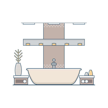 Bathroom Design In Linear Flat Style Concept Of Modern Apartment Unique Apartment Bathroom Designs Concept Bathroom Design In Linear Flat Style Concept Of Modern Apartment Unique Apartment Bathroom Designs Concept