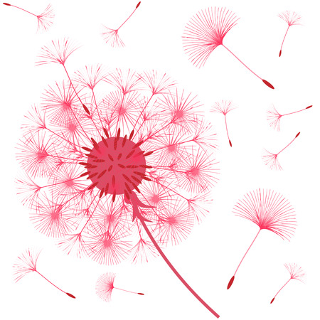 abstract background of a dandelion for design the wind blows