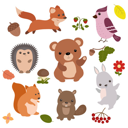 アイコンとイラストの森の動物のベクトルを設定します のイラスト素材 ベクタ Image アイコンとイラストの森の動物のベクトルを設定します のイラスト素材 ベクタ Image