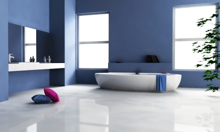 Interno casa di un bagno moderno con un design contemporaneo ... Bagno disegno Moderno