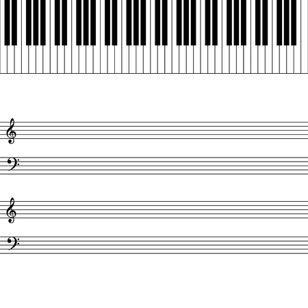 illustration of piano key and blank music sheet royalty free blank music sheet piano