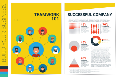 stem education book cover and flyer a4 template layout with flat stem flyer template