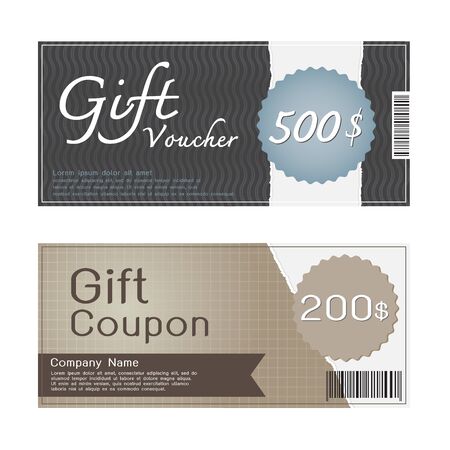 gift voucher and coupon templates design royalty free cliparts