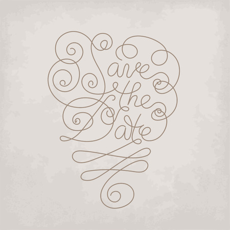 日付を保存します モダンなブラシ書道 手書きのインクの文字 手描きデザイン要素です のイラスト素材 ベクタ Image