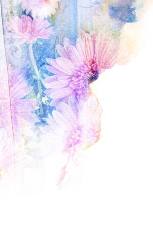 お花の妖精 ガーベラ】イラスト グラスアート 水彩画 原画