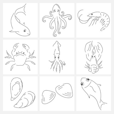 魚フラット アイコン 魚介類 水中を泳いでいる魚 魚と鎮デザイン 魚と線形ベクトル イラスト のイラスト素材 ベクタ Image 魚フラット アイコン 魚介類 水中を泳いでいる魚 魚と鎮デザイン 魚と線形ベクトル イラスト のイラスト素材 ベクタ Image