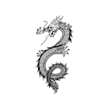 chinese dragon tattoo design royalty free cliparts vectors and