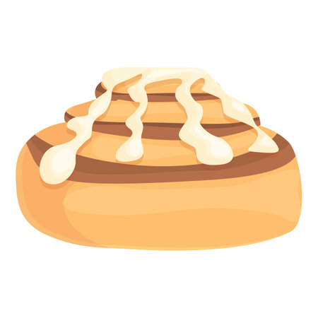 Food cinnamon roll bun icon cartoon vector. swirl bread. cinammon cake