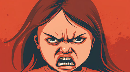 angry lady cartoon