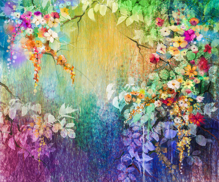 抽象的な花の水彩画 手描きの柔らかい色に白 黄色 赤の花 青 緑 紫の色の背景 アイビー ツリー公園の花 春の花 季節の自然の背景 の写真素材 画像素材 Image 抽象的な花の水彩画 手描きの柔らかい色に白 黄色 赤の花 青 緑 紫の色の背景 アイビー ツリー公園の花 春の花 季節の自然の背景 の写真素材 画像素材 Image