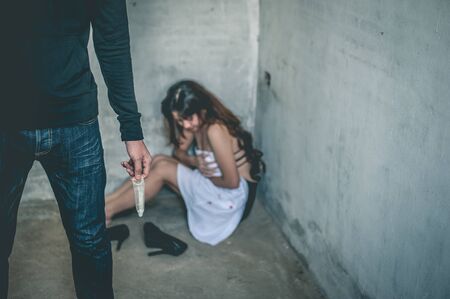 145953787 man wearing jeans finished raped woman crime concept criminality concept