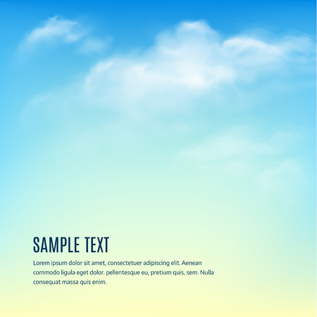 blue: Bầu trời xanh với những đám mây. Nền vector