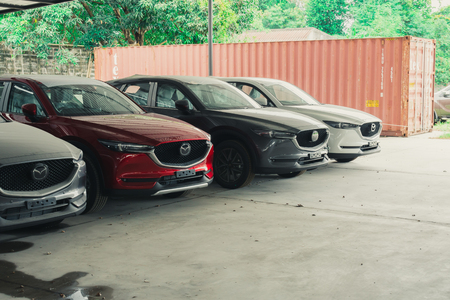 Bangsean Thai Aug 18 Car Stock Brand Product Mazda Such As Mazda2 Stock Photo Picture And Royalty Free Image Image