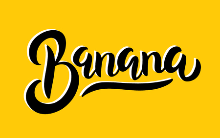 vintage banana poster design with vector banana character royalty