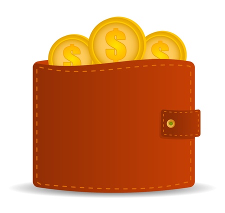 Bag of gold coins: icon ví tiền với tiền xu Hình minh hoạ