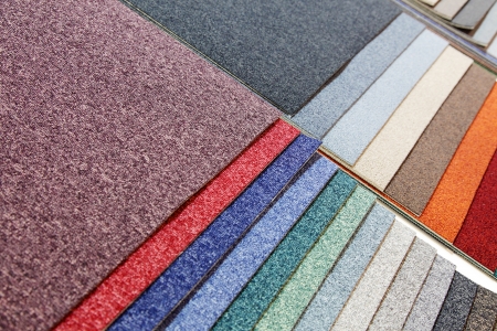 samples of carpets of different colours - 12635598