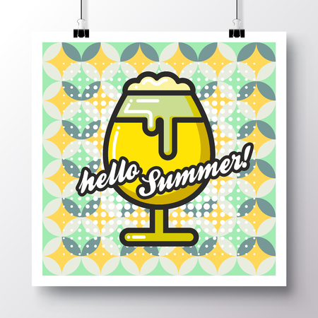 ビンテージ パターンの背景にアイコン ビールとピザのポスター ベクター グラフィックの壁紙 チラシ 招待状 パンフレット グリーティング カード メニューの のイラスト素材 ベクタ Image ビンテージ パターンの背景にアイコン ビールとピザのポスター ベクター グラフィックの壁紙 チラシ 招待状 パンフレット グリーティング カード メニューの のイラスト素材 ベクタ Image