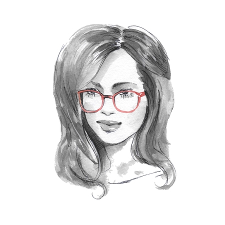 ファッションの女の子 青い背景 水彩イラスト の写真素材 画像素材 Image ファッションの女の子 青い背景 水彩イラスト の写真素材 画像素材 Image