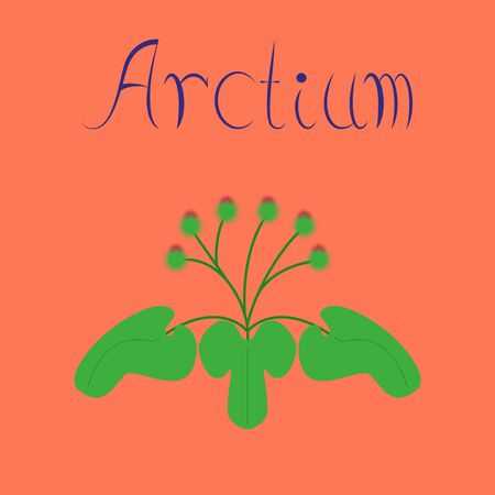 フラット図スタイリッシュな背景植物ゴボウのイラスト素材 ベクタ Image