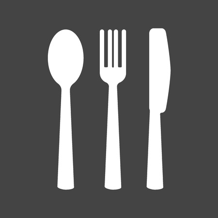 Knife, fork, spoon. Cutlery. Table setting. Vector icon illustration Knife, fork, spoon. Cutlery. Table setting. Vector icon illustration
