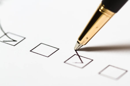 Pen checking a check box