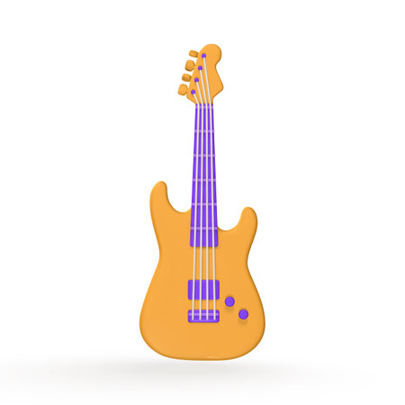 Guitarra Eléctrica 3d Realista Para El Diseño De Concepto De ...