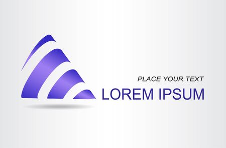 abstract vector sign in cones shape template for logotype royalty