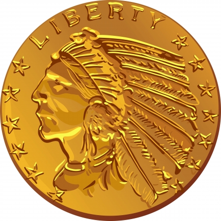 Gold coin: Tiền Mỹ, đồng đô la Mỹ Gold Coin hình ảnh sớm của thế kỷ XX của người Ấn Độ