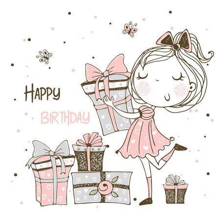 54 226 誕生日の女の子のパーティー のイラスト素材 ベクター 123rf