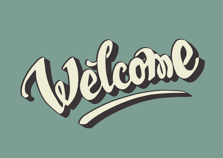 Wel e Hand Drawn Lettering For Your Design Retro Style Royalty Wel e Hand Drawn Lettering For Your Design Retro Style Royalty