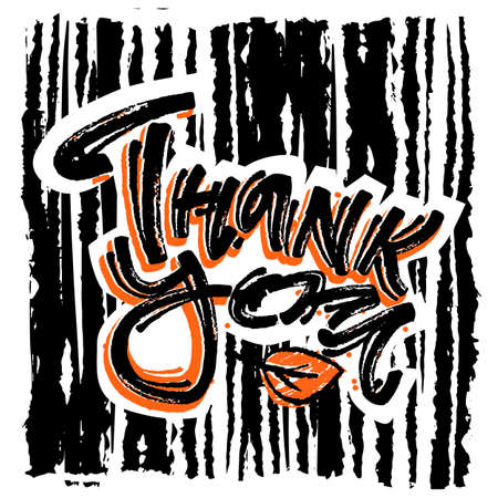 thank you handwritten vector chalk poster perfect for invitations